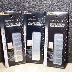 L'oreal colour riche nail lingerie, LOT of 3